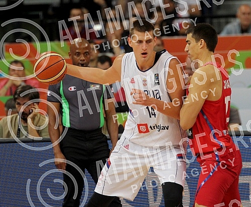 First day of FIBA Olympic Qualifying Tournament 2016 held in Kombank arena - Group A - Serbia vs Puerto Rico.Prvi dan Olimpijskog kvalifikacionog turnira za Olimpijske igre u Riu 2016 odrzan u Kombank areni - Group A - Srbija vs Puerto Rico.