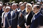 As part of the celebration of May 9, the Day of Victory over Fascism in World War II, representatives of the Ministry of Defense and the Serbian Army, the City of Belgrade and SUBNOR and participants in the Immortal Regiment laid wreaths at the Monum