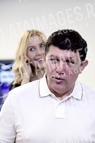 Gordan Petric, coach of FC Partizan and Igor Vujacic, player, held a press conference on the occasion of the upcoming Conference League playoff match against FC Hamrun SpartansGordan Petric, trener FK Partizan i Igor Vujacic, igrac, odrzali su konf