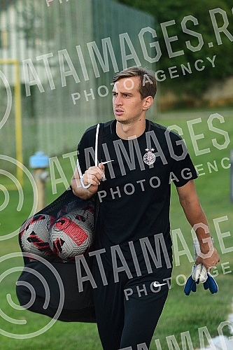 Training of Partizan football players before tomorrow's Conference League playoff match against FK Hamrun Spartans.Trening fudbalera Partizana pred sutrasnjii meca plej-ofa Lige Konferencije protiv FK Hamrun Spartans.