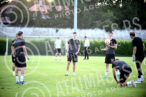 Training of Partizan football players before tomorrow's Conference League playoff match against FK Hamrun Spartans.Trening fudbalera Partizana pred sutrasnjii meca plej-ofa Lige Konferencije protiv FK Hamrun Spartans.