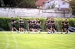 Training of Partizan football players before tomorrow's Conference League playoff match against FK Hamrun Spartans.Trening fudbalera Partizana pred sutrasnjii meca plej-ofa Lige Konferencije protiv FK Hamrun Spartans.