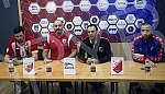 The match of Arkus handball league between RK Crvena zvezda Grundfos and RK Vojvodina.Utakmica Arkus lige za rukometase izmedju RK Crvena zvezda Grundfos i RK Vojvodina.