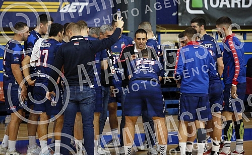 The match of Arkus handball league between RK Crvena zvezda Grundfos and RK Vojvodina.Utakmica Arkus lige za rukometase izmedju RK Crvena zvezda Grundfos i RK Vojvodina.