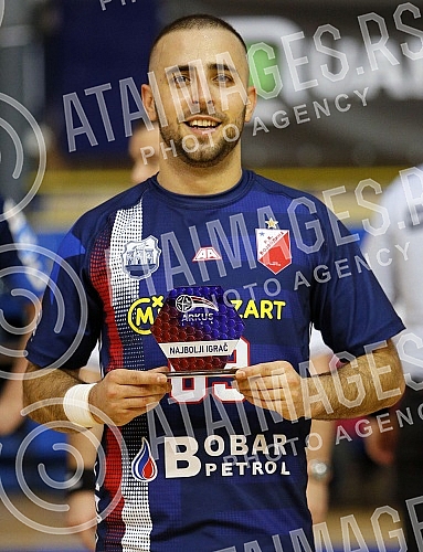 The match of Arkus handball league between RK Crvena zvezda Grundfos and RK Vojvodina.Utakmica Arkus lige za rukometase izmedju RK Crvena zvezda Grundfos i RK Vojvodina.