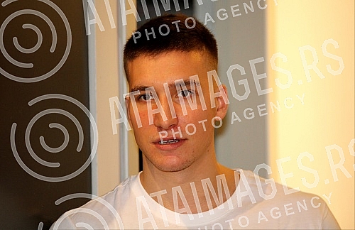 Press conference of Serbian basketball player Bogdan Bogdanovic on the occasion of the children's basketball camp.Pres konferencija srpskog kosarkaskog reprezentivca Bogdana Bogdanovic povodom decijeg kosarkaskog kampa. 