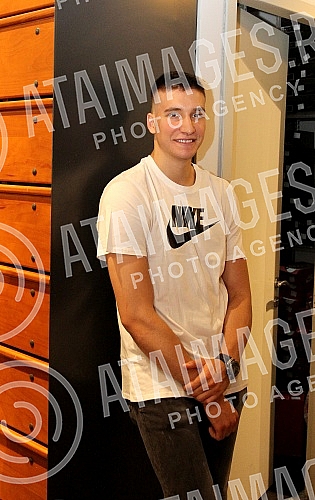 Press conference of Serbian basketball player Bogdan Bogdanovic on the occasion of the children's basketball camp.Pres konferencija srpskog kosarkaskog reprezentivca Bogdana Bogdanovic povodom decijeg kosarkaskog kampa. 