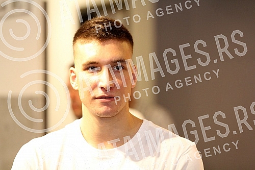 Press conference of Serbian basketball player Bogdan Bogdanovic on the occasion of the children's basketball camp.Pres konferencija srpskog kosarkaskog reprezentivca Bogdana Bogdanovic povodom decijeg kosarkaskog kampa. 