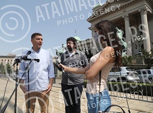 Open Civic Platform ACTION and the Let's Not Drown Belgrade Initiative organized a press conference on the proposed amendments to the Law on Waters, which violates the Constitution and almost openly legalizes corruption in leasing water land. Otvor