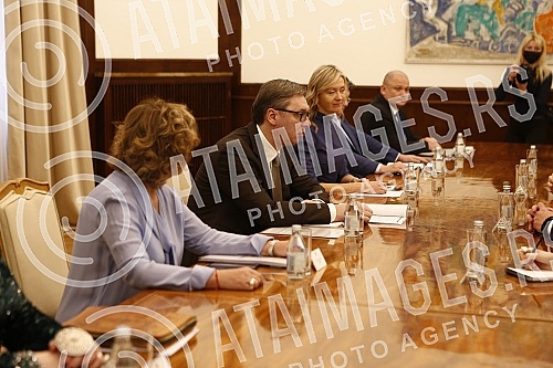 The President of the Republic of Serbia, Aleksandar Vucic, met with the Chairman of the Committee on International Affairs of the State Duma of the Federal Assembly of the Russian Federation, Leonid Slutsky.Predsednik Republike Srbije Aleksandar Vu