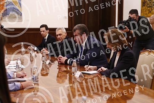 The President of the Republic of Serbia, Aleksandar Vucic, met with the Chairman of the Committee on International Affairs of the State Duma of the Federal Assembly of the Russian Federation, Leonid Slutsky.Predsednik Republike Srbije Aleksandar Vu