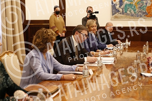 The President of the Republic of Serbia, Aleksandar Vucic, met with the Chairman of the Committee on International Affairs of the State Duma of the Federal Assembly of the Russian Federation, Leonid Slutsky.Predsednik Republike Srbije Aleksandar Vu