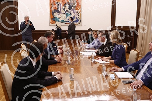 The President of the Republic of Serbia, Aleksandar Vucic, met with the Chairman of the Committee on International Affairs of the State Duma of the Federal Assembly of the Russian Federation, Leonid Slutsky.Predsednik Republike Srbije Aleksandar Vu