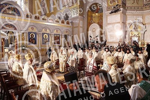 His Holiness Patriarch of Serbia Mr. Porfirije and His Beatitude Archbishop of Ohrid and Macedonia Mr. Stefan, together with all the hierarchs of the Serbian Orthodox Church and the Macedonian Orthodox Church - Ohrid Archbishopric, served the Holy Hi