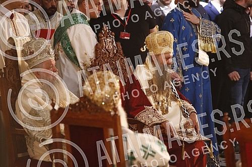 His Holiness Patriarch of Serbia Mr. Porfirije and His Beatitude Archbishop of Ohrid and Macedonia Mr. Stefan, together with all the hierarchs of the Serbian Orthodox Church and the Macedonian Orthodox Church - Ohrid Archbishopric, served the Holy Hi