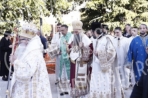 His Holiness Patriarch of Serbia Mr. Porfirije and His Beatitude Archbishop of Ohrid and Macedonia Mr. Stefan, together with all the hierarchs of the Serbian Orthodox Church and the Macedonian Orthodox Church - Ohrid Archbishopric, served the Holy Hi