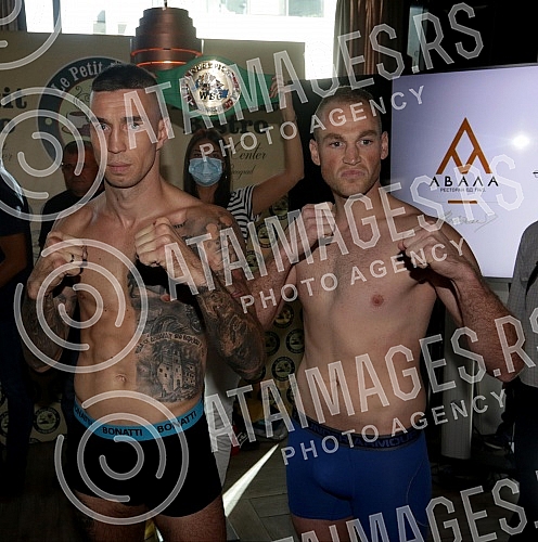 The official measurement of the boxer before the match for the defense of the WBC tutile Mediterranean was held in the restaurant Le Petit Bistro Blue CenterZvanicno merenje boksera pred mec za odbradu WBC tutile Maditerana odrzano je u restoranu L