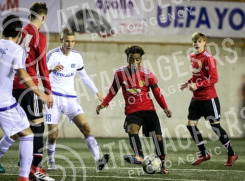 UEFA YOUTH League match between FK Brodarac and Manchester United held at Vozdovac Stadium. Utakmica UEFA Lige Mladih izmedju FK Brodarac i Mancester Junajted odigrana  na stadionu Vozdovca. 
