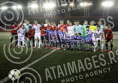 UEFA YOUTH League match between FK Brodarac and Manchester United held at Vozdovac Stadium. Utakmica UEFA Lige Mladih izmedju FK Brodarac i Mancester Junajted odigrana  na stadionu Vozdovca. 