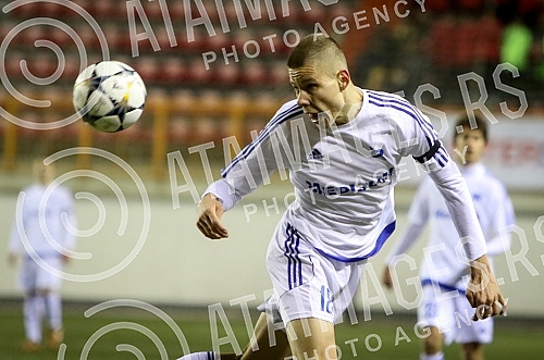 UEFA YOUTH League match between FK Brodarac and Manchester United held at Vozdovac Stadium. Utakmica UEFA Lige Mladih izmedju FK Brodarac i Mancester Junajted odigrana  na stadionu Vozdovca. 