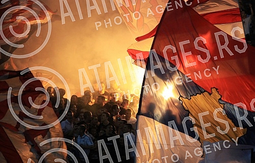 Serbian football Super League 2nd round match between FK Crvena Zvezda and FK Metalac played at Rajko Mitic stadium. Utakmica 2. kola Superlige Srbije izmedju FK Crvena Zvezda i FK Metalac odigrana na stadionu Rajko Mitic.