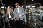 The President of the Republic of Serbia, Aleksandar Vucic, visited the warehouse of the Republic Directorate for Commodity Reserves - General Cargo Warehouse, Belgrade.Predsednik Republike Srbije Aleksandar Vucic obisao je skladista Republicke dire