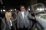 The President of the Republic of Serbia, Aleksandar Vucic, visited the warehouse of the Republic Directorate for Commodity Reserves - General Cargo Warehouse, Belgrade.Predsednik Republike Srbije Aleksandar Vucic obisao je skladista Republicke dire