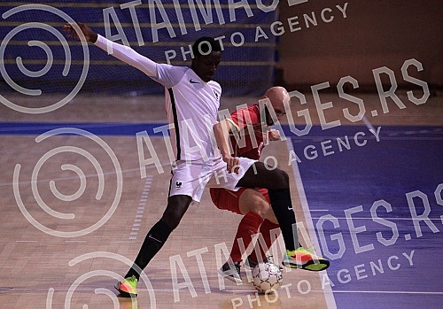 International futsal friendly match between Serbia and France held in Hall Sumice.Medjunarodna futsal prijateljska utakmica izmedju Srbije i Francuske odigrana u SC Sumice. 