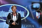 Deputy President of the Democratic Party and Member of Parliament Dragana Rakic ââheld a media conference regarding the case of discrimination and illegal expulsion of children from a preschool in Pecinci.Zamenica predsednika Demokratske strank