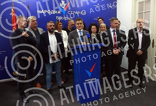 The press conference of the parliamentary group of the People's Party on the negotiation platform for Kosovo and Metohija, at which the president of the People's Party Vuk Jeremic and the head of the parliamentary group Miroslav Aleksic spoke, was he
