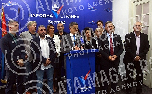 The press conference of the parliamentary group of the People's Party on the negotiation platform for Kosovo and Metohija, at which the president of the People's Party Vuk Jeremic and the head of the parliamentary group Miroslav Aleksic spoke, was he