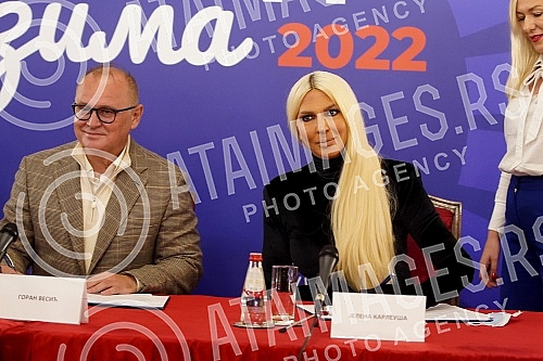 At the press conference in the Old Palace, the Deputy Mayor of Belgrade, Goran Vesic, presented the performers who will perform at the spectacular New Year's Eve 2022, organized by the City of Belgrade.Na konferenciji za medije u Starom dvoru zamen