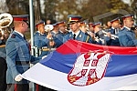 Honorary units of the Serbian Army Guard from the Sava Terrace of the Belgrade Fortress fired honorary artillery fire in honor of the Day of Reconciliation in the First World War - a national holiday in the Republic of Serbia. Pocasne jedinice Gard