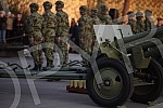 Honorary units of the Serbian Army Guard from the Sava Terrace of the Belgrade Fortress fired honorary artillery fire in honor of the Day of Reconciliation in the First World War - a national holiday in the Republic of Serbia. Pocasne jedinice Gard