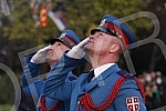 Honorary units of the Serbian Army Guard from the Sava Terrace of the Belgrade Fortress fired honorary artillery fire in honor of the Day of Reconciliation in the First World War - a national holiday in the Republic of Serbia. Pocasne jedinice Gard