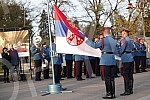 Honorary units of the Serbian Army Guard from the Sava Terrace of the Belgrade Fortress fired honorary artillery fire in honor of the Day of Reconciliation in the First World War - a national holiday in the Republic of Serbia. Pocasne jedinice Gard