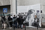 A group of about ten young men appeared at the place where the mural dedicated to Ratko Mladic was painted early in the morning, and shortly after 3.30 pm they removed the paint from the mural, which was spilled by the SDPS representative Djordjo Zuj