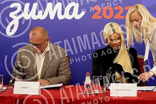 At the press conference in the Old Palace, the Deputy Mayor of Belgrade, Goran Vesic, presented the performers who will perform at the spectacular New Year's Eve 2022, organized by the City of Belgrade.Na konferenciji za medije u Starom dvoru zamen