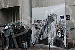 A group of about ten young men appeared at the place where the mural dedicated to Ratko Mladic was painted early in the morning, and shortly after 3.30 pm they removed the paint from the mural, which was spilled by the SDPS representative Djordjo Zuj