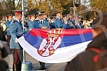 Honorary units of the Serbian Army Guard from the Sava Terrace of the Belgrade Fortress fired honorary artillery fire in honor of the Day of Reconciliation in the First World War - a national holiday in the Republic of Serbia. Pocasne jedinice Gard