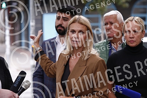 The media conference of the City Committee of the Party of Freedom and Justice, on the occasion of the presentation of the proposal for the Decision on advertising betting shops and casinos in the territory of the city of Belgrade, was held in front 