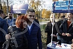 In Tasmajdan Park, People's Party President Vuk Jeremic issued a statement regarding criminal charges against Serbian Prime Minister Ana Brnabic and Ministers Zorana Mihajlovic and Irena Vujovic in connection with plans to open a Rio Tinto lithium mi