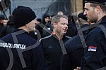 Fans of the Fejenodra football club, which will play the first game of the eighth finals of the League of Conferences against FC Partizan at 6:45 pm at the stadium in Humska, went to the stadium from the Republic Square with police escort.Navijaci 