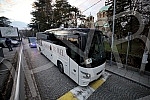 Buses with members of the Fejenodra football club team arrived in Humska street.Autobusi sa clanovima ekipe fudbalskog kluba Fejenodra stigli su u Humsku.
