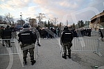 Fans of the Fejenodra football club, which will play the first game of the eighth finals of the League of Conferences against FC Partizan at 6:45 pm at the stadium in Humska, went to the stadium from the Republic Square with police escort.Navijaci 