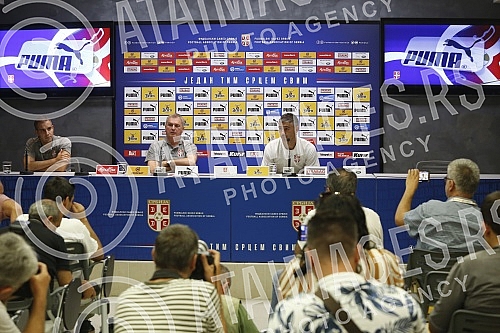 Press conference and prectice of national A team of Serbia.Pres konferencija i trening nacionalnog tima Srbije odrzan u Staroj Pazovi.