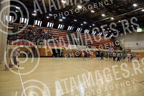 Utakmica 6-og kola plejauta rukometne Super Lige Srbije izmedju RK Kolubara Lazarevac i RK Crvena Zvezda Beograd odigrana u `SRC Kolubara`. 