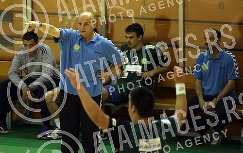 Utakmica 6-og kola plejauta rukometne Super Lige Srbije izmedju RK Kolubara Lazarevac i RK Crvena Zvezda Beograd odigrana u `SRC Kolubara`. 