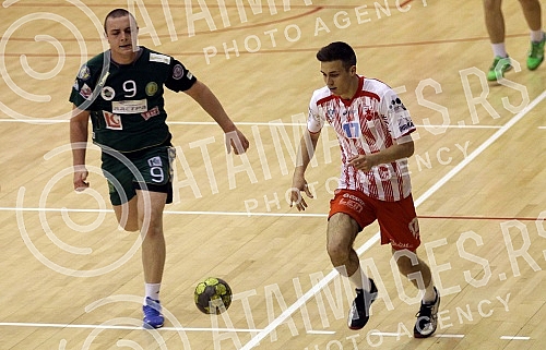 Utakmica 6-og kola plejauta rukometne Super Lige Srbije izmedju RK Kolubara Lazarevac i RK Crvena Zvezda Beograd odigrana u `SRC Kolubara`. 