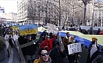 A rally in support of Ukraine and against the dictatorship in Russia and Belarus was held on the Republic Square, organized by an informal group of the Russian, Ukrainian and Belarusian diasporas.Na Trgu Republike odrzan je skup podrske Ukrajini i 